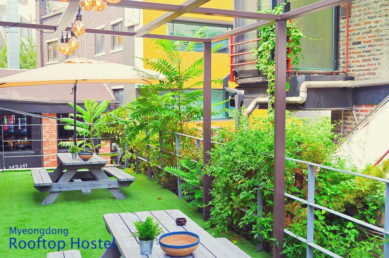 Myeongdong Rooftop Hostel Szöul Kültér fotó