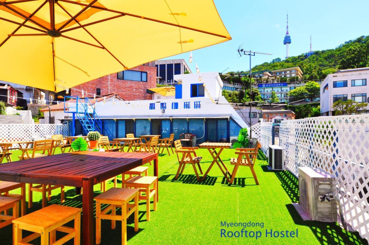 Myeongdong Rooftop Hostel Szöul Kültér fotó