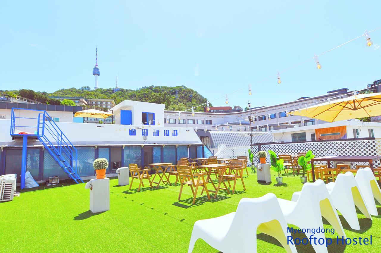 Myeongdong Rooftop Hostel Szöul Kültér fotó