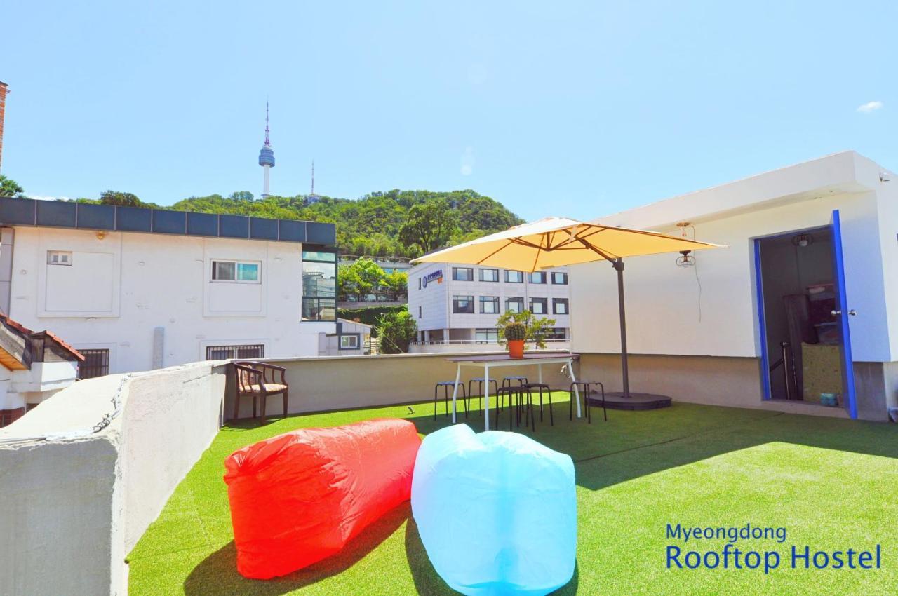 Myeongdong Rooftop Hostel Szöul Kültér fotó
