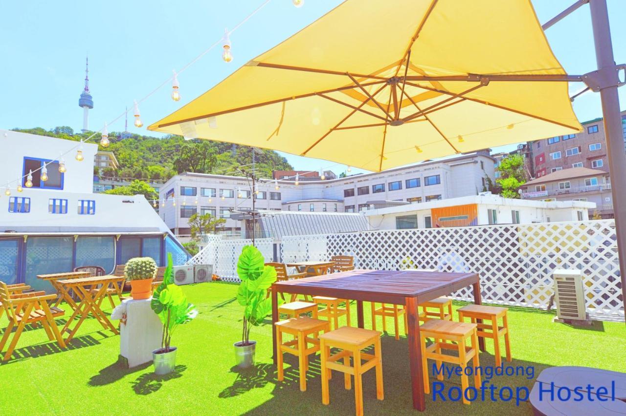 Myeongdong Rooftop Hostel Szöul Kültér fotó