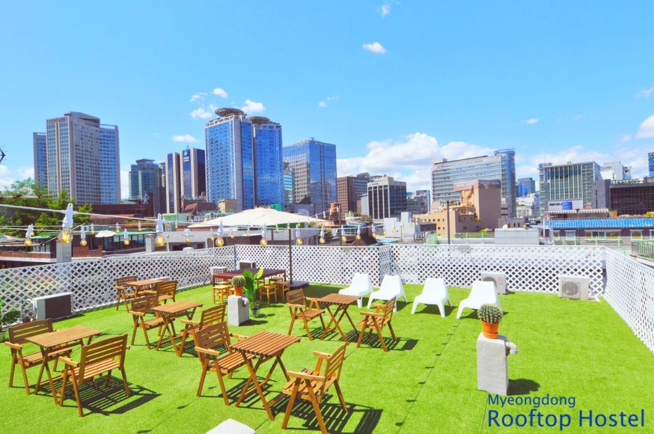 Myeongdong Rooftop Hostel Szöul Kültér fotó