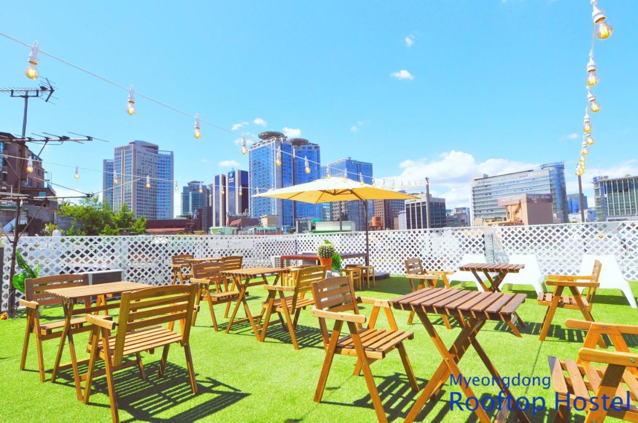 Myeongdong Rooftop Hostel Szöul Kültér fotó