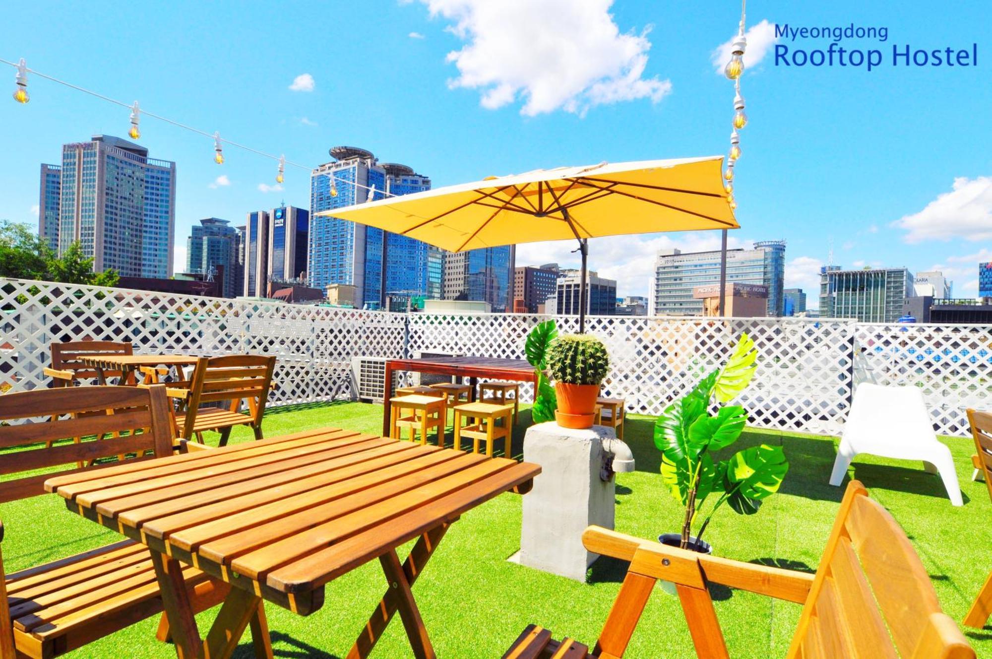 Myeongdong Rooftop Hostel Szöul Kültér fotó